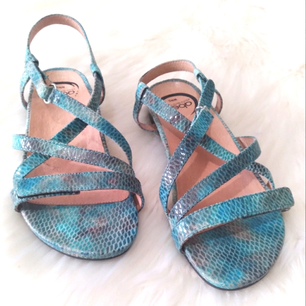 Abeo Bio System Snake Print Sandals Sz WN 5 - Picture 2 of 9